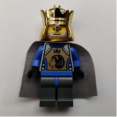 King Mathias, Gold Armor, Light Bluish Gray Cape, Gold Crown (fig-009250)