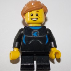 Kid - Black Torso, Wetsuit, Black Legs, Medium Nougat Hair (fig-009259)