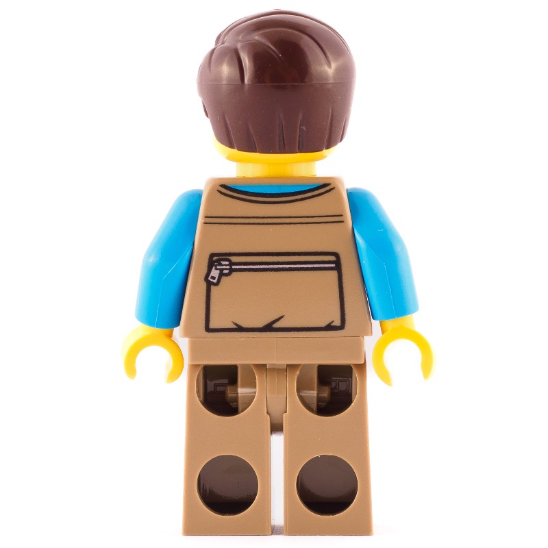 LEGO Set fig-009268 Dark Tan Torso, Dark Tan Legs, Dark Brown Hair