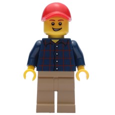 Dark Blue Torso, Dark Tan Legs, Red Cap (fig-009270)