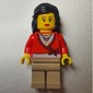 Woman, Cardigan Tied with Bow and Necklace, Dark Tan Legs, Black Hair