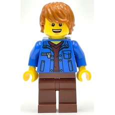 Blue Torso, Reddish Brown Legs, Dark Orange Hair (fig-009309)