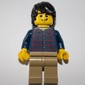 Dark Blue Torso, Dark Tan Legs, Black Hair