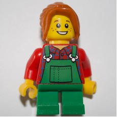 Kid - Red Torso, Green Legs, Dark Orange (fig-009313)