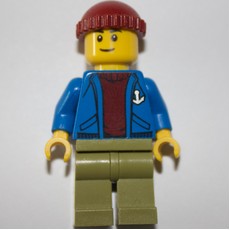 Blue Torso, Olive Green Legs, Dark Red Cap (fig-009314)