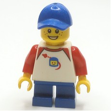 Kid - White Torso, Blue Legs, BLue Cap (fig-009318)