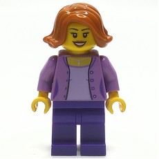 Medium Lavender, Dark Purple, Dark Orange Hair (fig-009322)