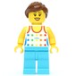 White Torso, Medium Azure Legs, Reddish Brown Hair