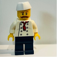 Chef, Red Neckerchief, Dark Blue Legs, Butcher's Hat (fig-009328)