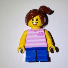 Bright Pink Hair, Blue Legs, Reddish Brown Hair (fig-009329)