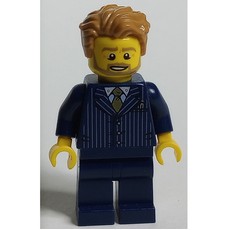 Dark Blue Torso, Suit, Dark Blue Legs, Medium Nougat Hair (fig-009336)