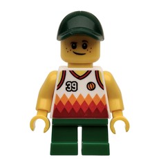 Kid - White Torso, Green Legs, Dark Green Cap (fig-009338)