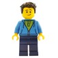 Dark Azure Torso, Dark Blue Legs, Dark Brown Hair