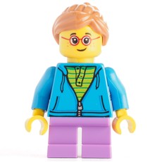 Kid - Dark Azure Torso, Medium Lavender Legs, Medium Nougat Hair (fig-009342)