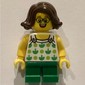 Kid - White Torso, Green Legs, Dark Brown Hair