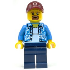 Dark Azure Torso, Dark Blue Legs, Dark Red Cap (fig-009350)