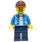 Dark Azure Torso, Dark Blue Legs, Dark Red Cap