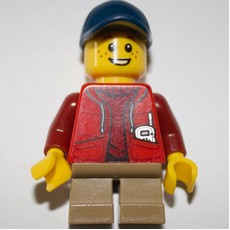 Kid - Red Torso, Dark Tan Legs, Dark Blue Cap (fig-009357)
