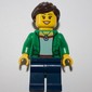 Green Torso, Dark Blue Legs, Dark Brown Hair