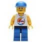 White Torso, Blue Legs, Blue Cap