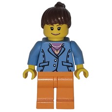 Medium Blue Torso, Orange Legs, Reddish Brown Hair (fig-009372)