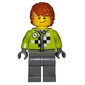 Lime Torso, Dark Bluish Grey Legs, Dark Orange Hair