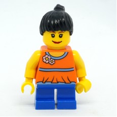 Kid - Orange Torso, Blue Legs, Black Hair (fig-009379)