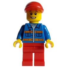 Blue Torso, Red Legs, Red Cap (fig-009380)