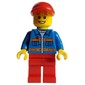 Blue Torso, Red Legs, Red Cap