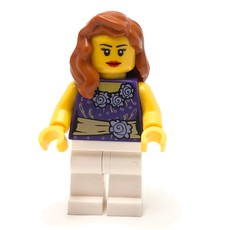 Dark Purple Torso, White Legs, Dark Orange Hair (fig-009383)