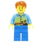 Medium Blue Torso, Blue Legs, Dark Orange Hair