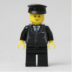Man, Black Suit and Tie, Black Hat (fig-009422)