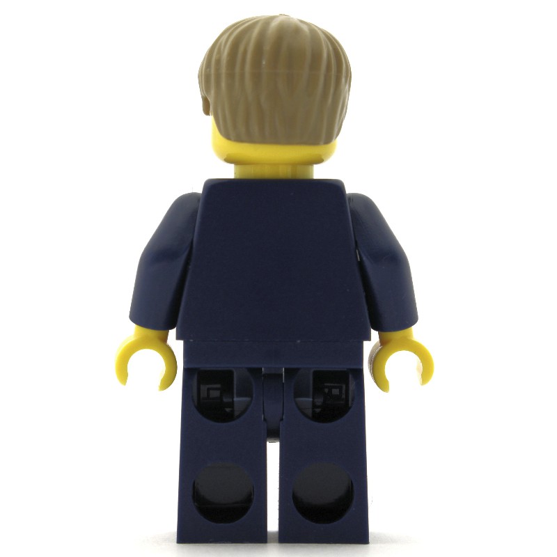 LEGO Set fig-009425 Bus Driver, Dark Blue Suit with Train Logo 