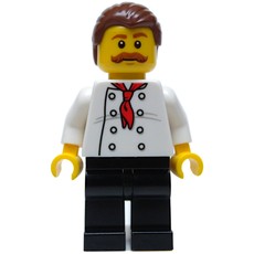 Chef, Red Neckerchief, Black Legs, Reddish Brown Hair, Moustache (fig-009431)
