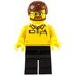 LEGO Store Employee, LEGO Logo on Back, Reddish Brown Hair, Beard and Glasses