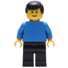 Blue Torso, Black Legs, Black Hair (fig-009464)