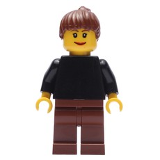 Black Torso, Reddish Brown Legs, Reddish Brown Hair (fig-009465)