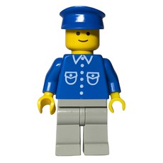 Blue Torso, Light Grey Legs, Blue Hat (fig-009475)