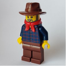 Dark Blue Torso, Reddish Brown Legs, Reddish Brown Hat (fig-009482)