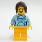 Bright Light Blue Torso, Bright Light Orange Legs, Dark Brown Hair