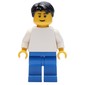 White Torso, Blue Legs, Black Hair