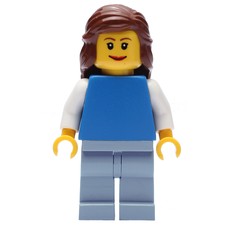 Blue Torso, Sand Blue Legs, Reddish Brown Hair (fig-009503)