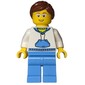 White Torso, Medium Blue Legs, Reddish Brown Hair