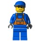 Worker - Blue Torso, Orange Overall, Blue Cap