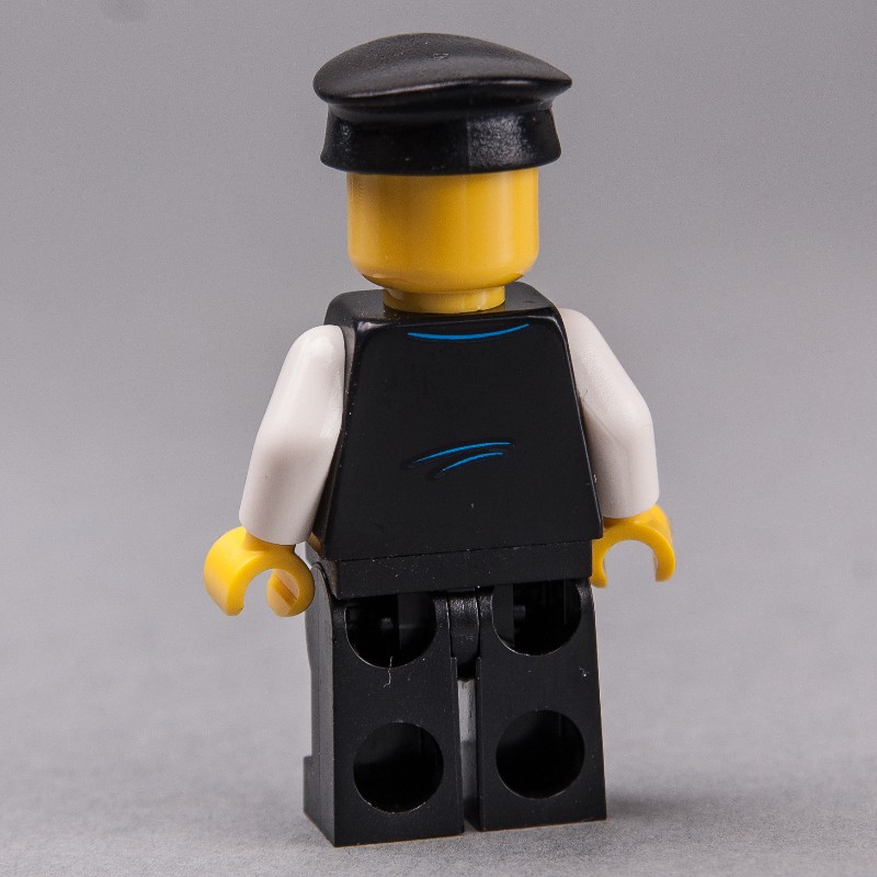 LEGO Set fig-009564 Man, Black Vest and Tie, Black Legs, Black Hat ...