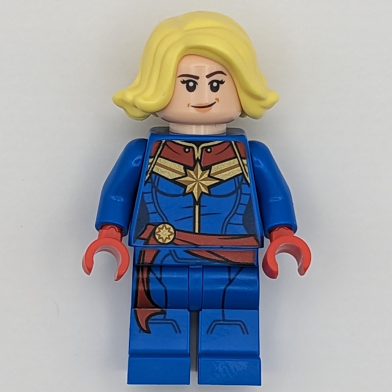 LEGO Set fig-009581 Captain Marvel, Bright Light Yellow Hair