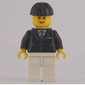 Woman, Black Jacket with Tie, White Legs, Black Hard Hat