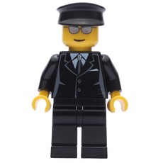 Man, Black Suit and Tie, Black Hat, Silver Sunglasses (fig-009635)