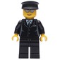 Man, Black Suit and Tie, Black Hat, Silver Sunglasses