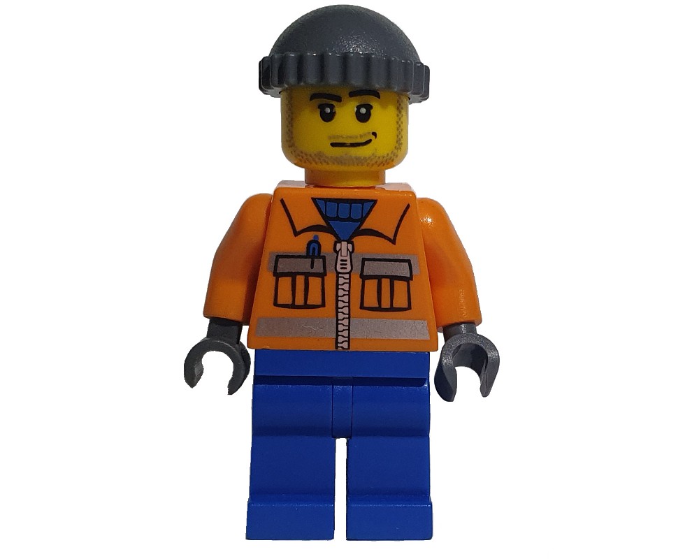 LEGO Set fig-009639 Ground Crew, Orange Jacket with Zipper and ...